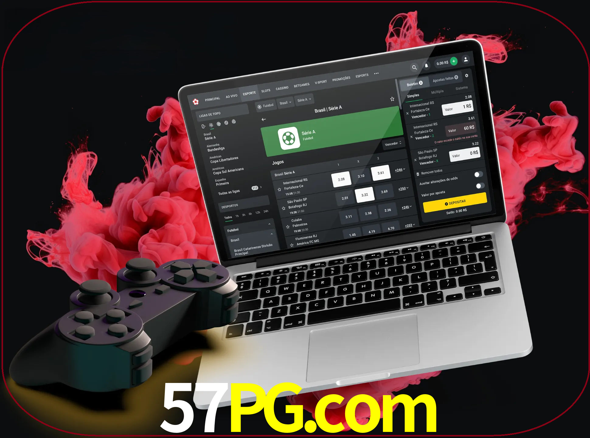 Visite a secção especial de jogos de vídeo em 57pg para descobrir em que jogos pode apostar e ganhar muito dinheiro.