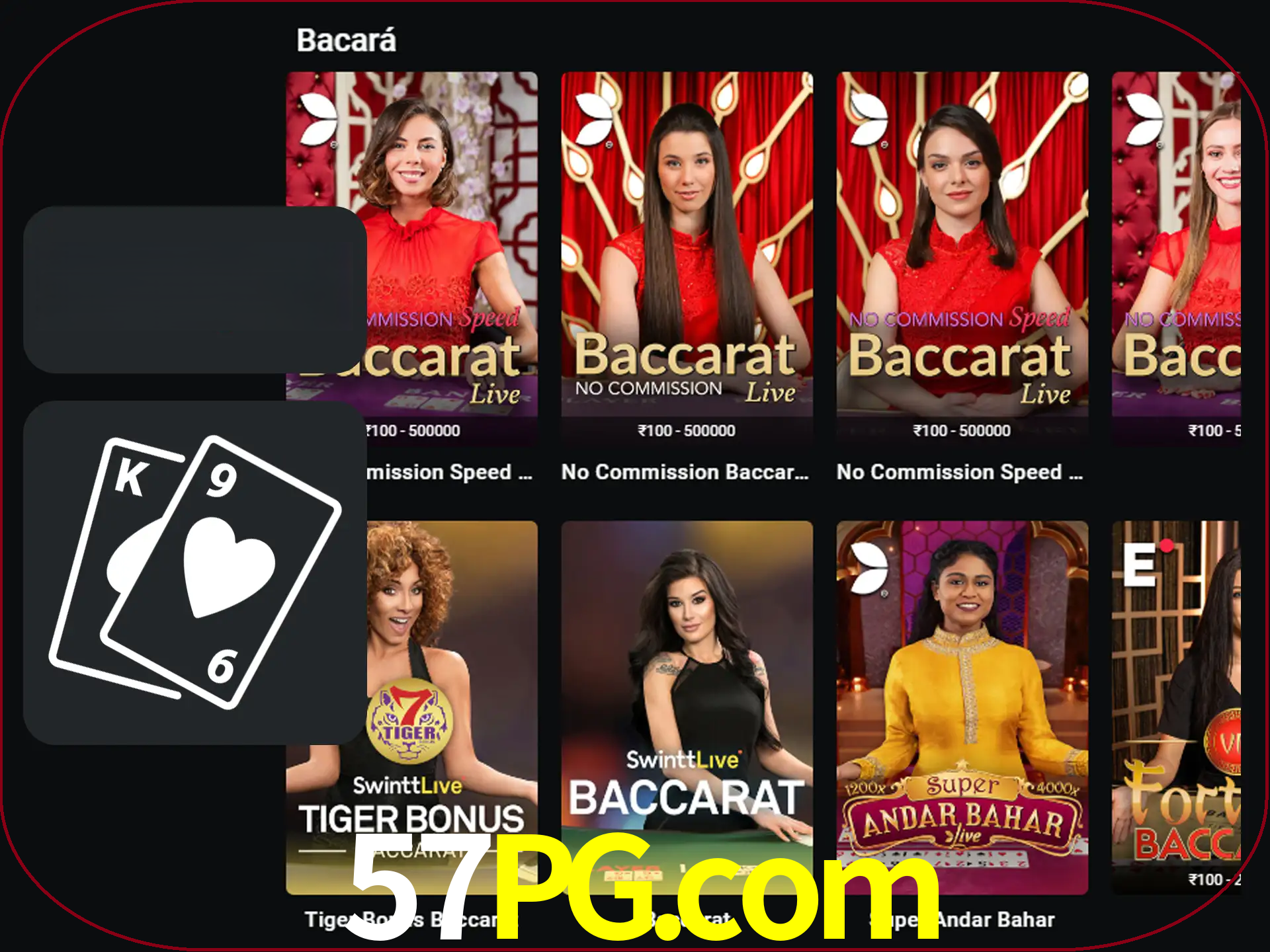 Ganhe muito dinheiro jogando jogos de bacará.