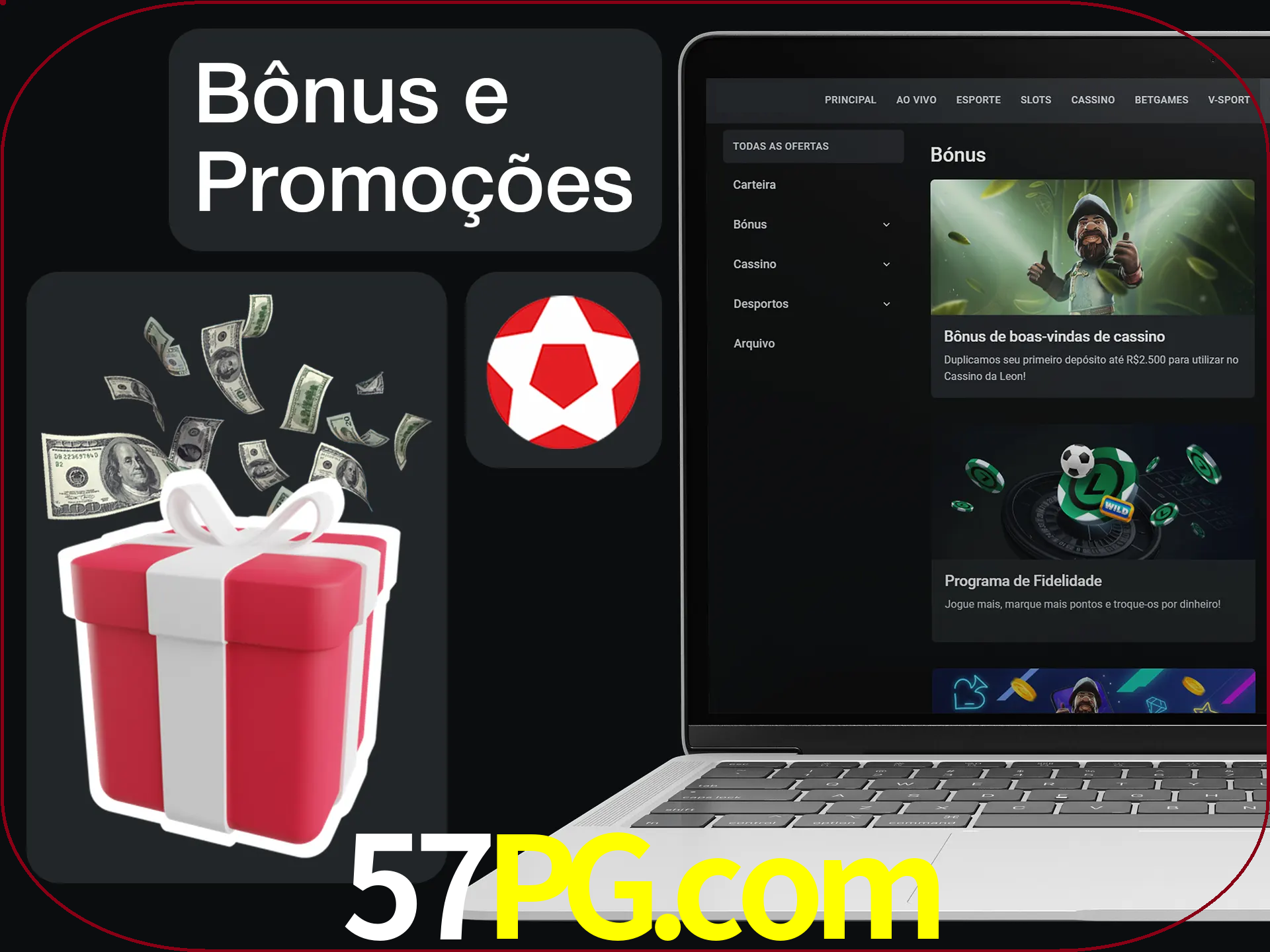 Verifique se há novos bônus e promoções.
