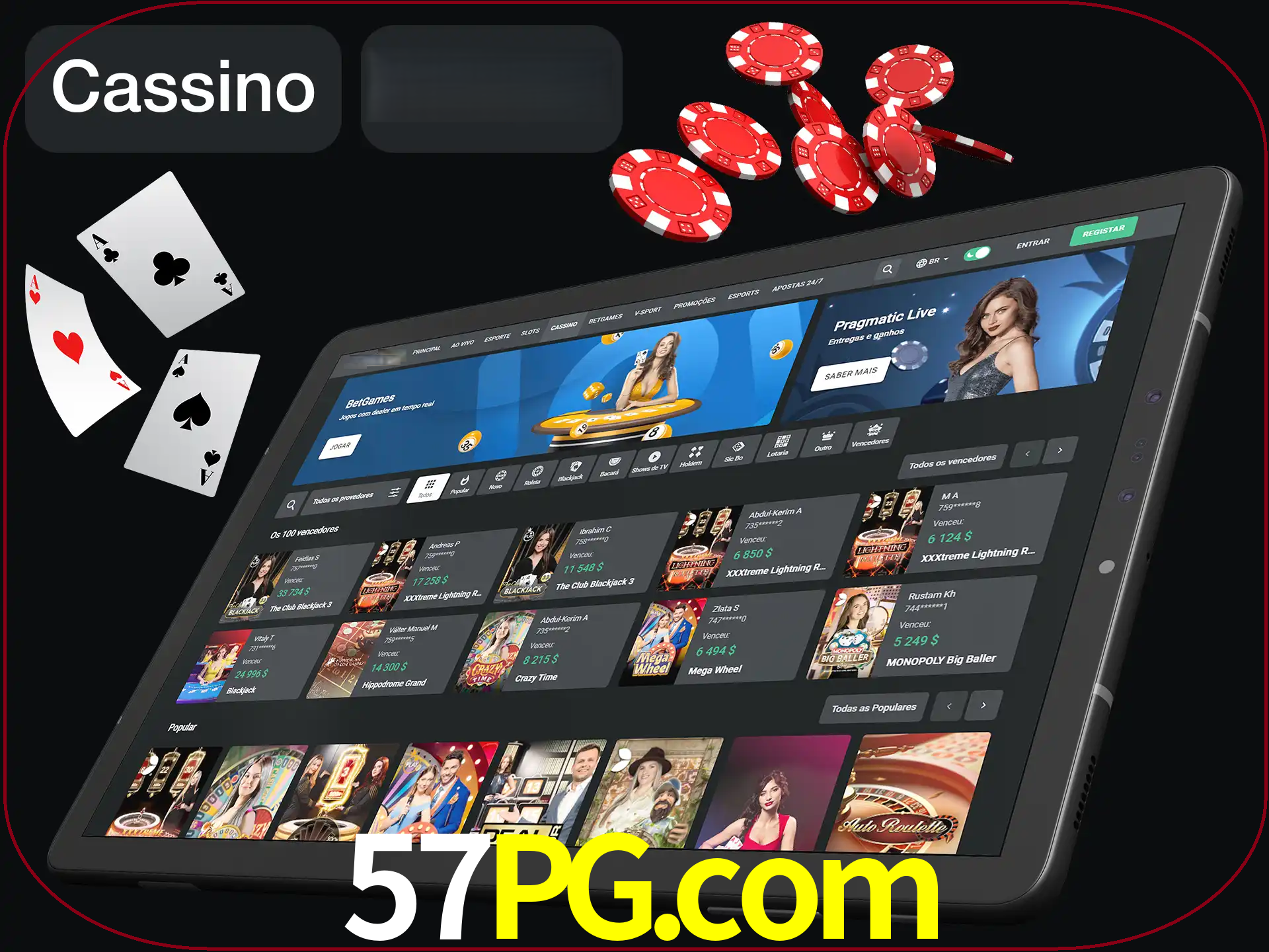 Jogue vários jogos de cassino em nosso cassino.